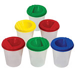 Non Spill Paint Pots For Kids (Assorted Coloured Lids) Art & Craft Activities | TG Engineering Plastics Limited
