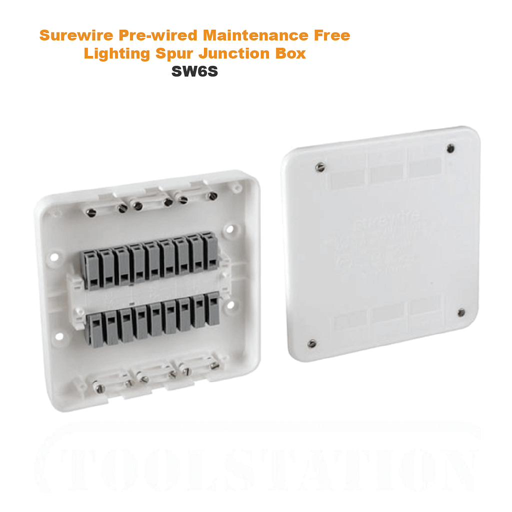 Surewire Pre-wired Maintenance Free Lighting Spur Junction Box SW6S | TG Engineering Plastics Limited