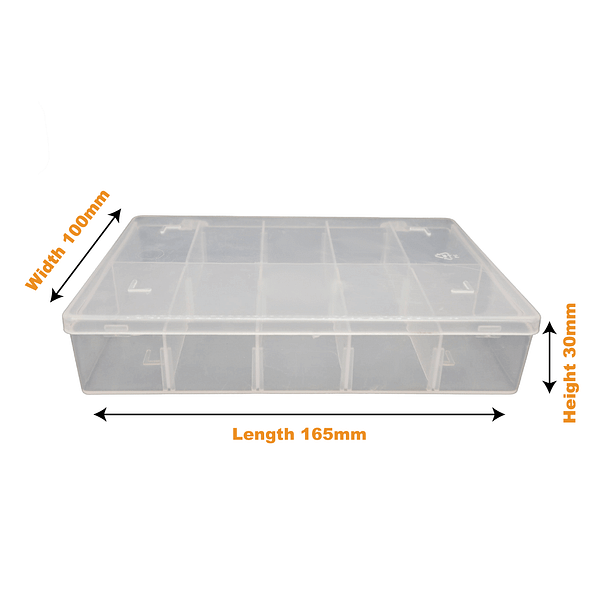 Small Divider Box (1 & 10 Pack) 165mm L x 100mm W x 30mm H | TG Engineering Plastics Limited | Storage Boxes
