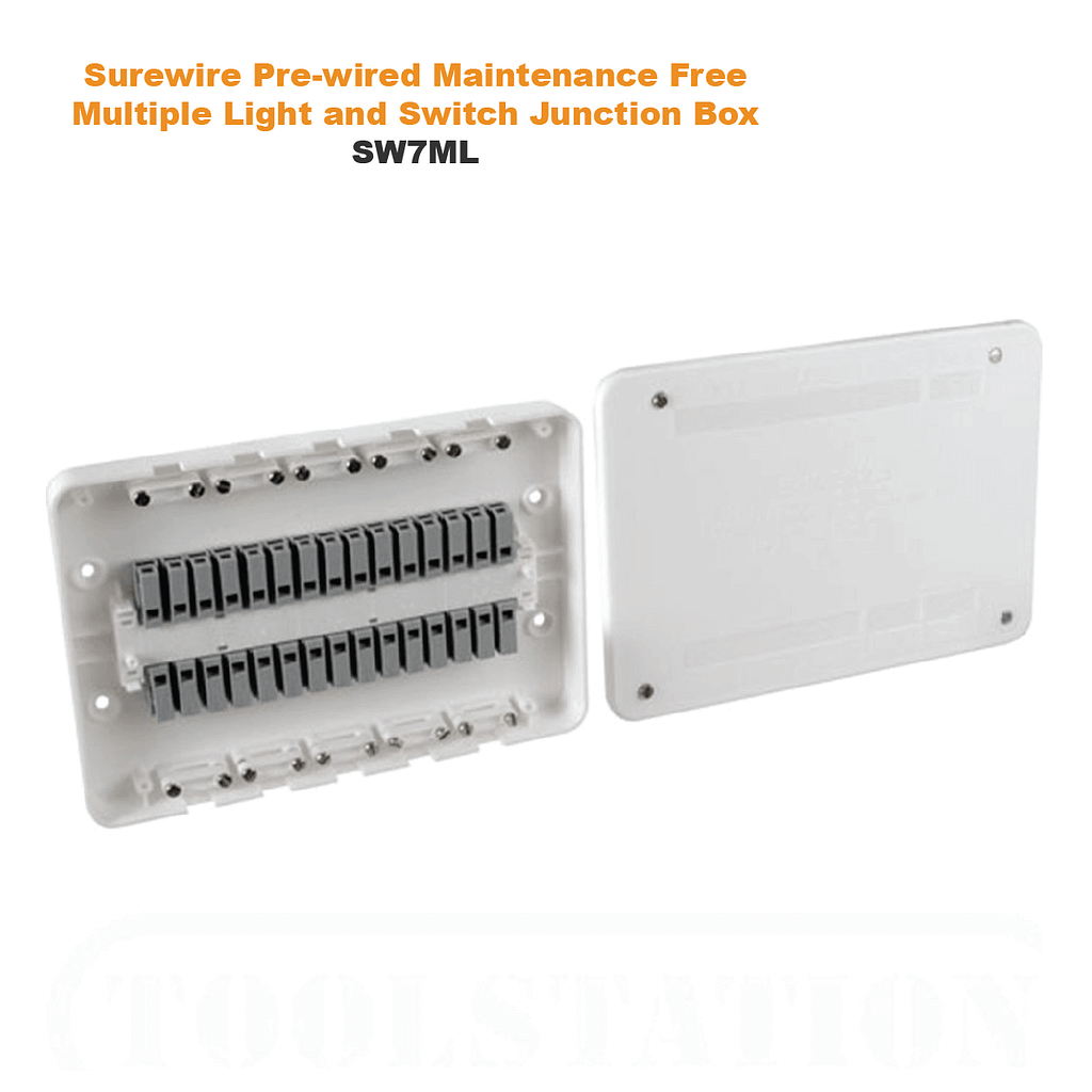 Surewire Pre-wired Maintenance Free Multiple Light and Switch Junction Box SW7ML | TG Engineering Plastics Limited