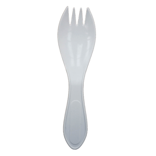 White disposable plastic sporks tableware cafe catering occasions spoon fork | TG Engineering Plastics Limited
